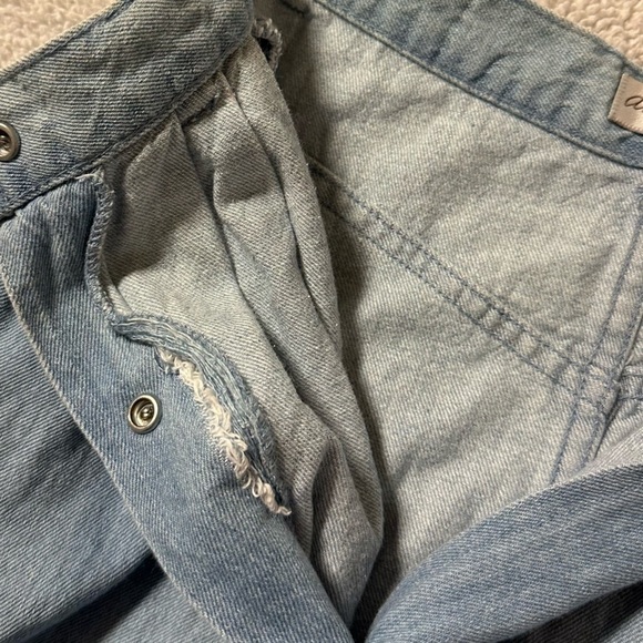 VTG 80s Blue Denim Button Front Maxi Jean Skirt Vintage Abiatti Collection - Picture 6 of 9